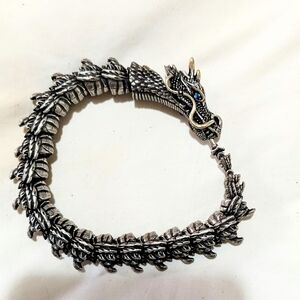 Silver Colored Dragon Bracelet